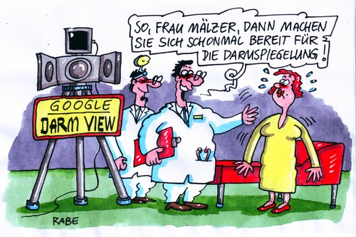 Cartoon: Darmviewing (medium) by RABE tagged darmviewing