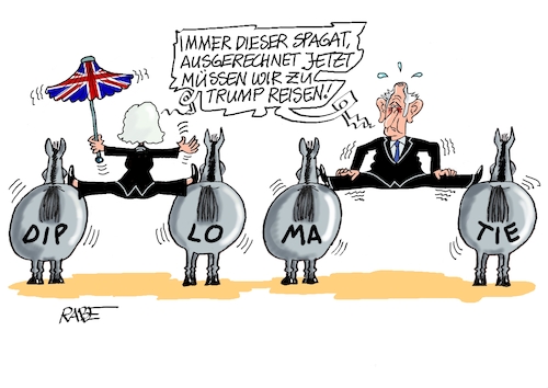 Cartoon: Diplomatischer Spagat (medium) by RABE tagged trump,präsident,usa,donald,einmarsch,erstürmung,cartoon,karikatur,pressezeichnung,rabe,ralf,böhme,farbcartoon,tagescartoon,venezuela,südamerika,maduro,regimewechsel,weltordnung,kongress,völkerrecht,könig,king,charles,camilla,staatsbesuch,white,house,oval,office,diplomatie,spagat,spagatübung,pferd,manege,zirkus,royals,london,england,trump,präsident,usa,donald,einmarsch,erstürmung,cartoon,karikatur,pressezeichnung,rabe,ralf,böhme,farbcartoon,tagescartoon,venezuela,südamerika,maduro,regimewechsel,weltordnung,kongress,völkerrecht,könig,king,charles,camilla,staatsbesuch,white,house,oval,office,diplomatie,spagat,spagatübung,pferd,manege,zirkus,royals,london,england