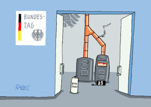 Cartoon: Es raucht mächtig (medium) by RABE tagged merz,groko,spd,union,posten,postenvergabe,rabe,ralf,böhme,cartoon,karikatur,pressezeichnung,farbcartoon,tagescartoon,schaufenster,deko,umbau,laden,ladenhüter,regierungsbildung,kanzlerwahl,misstrauen,wahlgang,mehrheit,ofen,rauch,konklave,merz,groko,spd,union,posten,postenvergabe,rabe,ralf,böhme,cartoon,karikatur,pressezeichnung,farbcartoon,tagescartoon,schaufenster,deko,umbau,laden,ladenhüter,regierungsbildung,kanzlerwahl,misstrauen,wahlgang,mehrheit,ofen,rauch,konklave