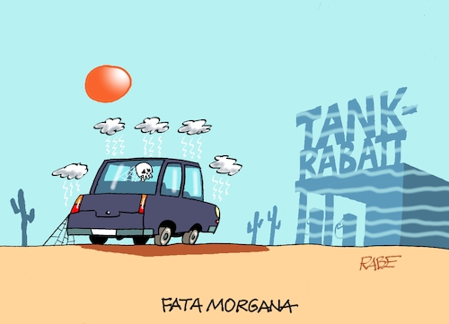 Cartoon: Fata Morgana (medium) by RABE tagged merz,kanzler,koalition,union,spd,klingbeil,cartoon,karikatur,pressezeichnung,farbcartoon,tagescartoon,db,bahn,frühling,frühjahr,frühjahrsputz,ice,zug,blumenkasten,blumenkästen,tankstelle,tankrabatt,spritpreise,mineralölkonzern,wüste,autofahrer,skelett,fatamorgana,fata,morgana,luftspiegelung,merz,kanzler,koalition,union,spd,klingbeil,cartoon,karikatur,pressezeichnung,farbcartoon,tagescartoon,db,bahn,frühling,frühjahr,frühjahrsputz,ice,zug,blumenkasten,blumenkästen,tankstelle,tankrabatt,spritpreise,mineralölkonzern,wüste,autofahrer,skelett,fatamorgana,fata,morgana,luftspiegelung