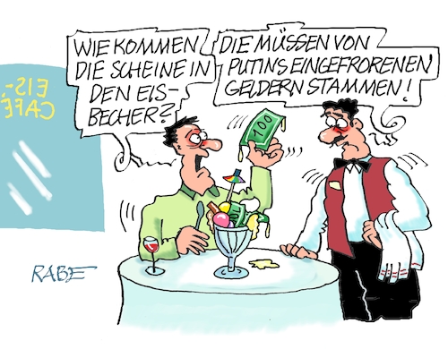 Cartoon: Halbgefrorenes (medium) by RABE tagged merz,union,kanzler,fritze,koalition,spd,klingbeil,bundesregierung,rabe,ralf,böhme,cartoon,karikatur,pressezeichnung,farbcartoon,tagescartoon,trump,putin,krisen,tv,nachrichten,waschmaschine,eu,brüssel,gipfel,führungsperson,gelder,geld,eingefrorenes,eis,eisbecher,tauwetter,merz,union,kanzler,fritze,koalition,spd,klingbeil,bundesregierung,rabe,ralf,böhme,cartoon,karikatur,pressezeichnung,farbcartoon,tagescartoon,trump,putin,krisen,tv,nachrichten,waschmaschine,eu,brüssel,gipfel,führungsperson,gelder,geld,eingefrorenes,eis,eisbecher,tauwetter