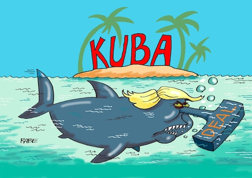 Cartoon: Hammerhai Donald (medium) by RABE tagged trump,präsident,usa,donald,einmarsch,erstürmung,cartoon,karikatur,pressezeichnung,rabe,ralf,böhme,farbcartoon,tagescartoon,venezuela,südamerika,maduro,regimewechsel,weltordnung,kongress,völkerrecht,deal,kuba,karibik,hai,hammerhai,dealer,okkupation,übernahme,besetzung,trump,präsident,usa,donald,einmarsch,erstürmung,cartoon,karikatur,pressezeichnung,rabe,ralf,böhme,farbcartoon,tagescartoon,venezuela,südamerika,maduro,regimewechsel,weltordnung,kongress,völkerrecht,deal,kuba,karibik,hai,hammerhai,dealer,okkupation,übernahme,besetzung