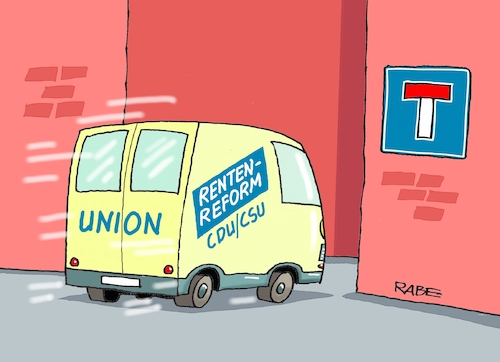 Cartoon: Holzweg (medium) by RABE tagged merz,union,kanzler,fritze,koalition,spd,klingbeil,bundesregierung,rabe,ralf,böhme,cartoon,karikatur,pressezeichnung,farbcartoon,tagescartoon,trump,putin,krisen,tv,nachrichten,waschmaschine,rente,rentenpaket,rentenreform,sackgasse,holzweg,pkw,auto,blockade,bärbel,bas,ju,junge,merz,union,kanzler,fritze,koalition,spd,klingbeil,bundesregierung,rabe,ralf,böhme,cartoon,karikatur,pressezeichnung,farbcartoon,tagescartoon,trump,putin,krisen,tv,nachrichten,waschmaschine,rente,rentenpaket,rentenreform,sackgasse,holzweg,pkw,auto,blockade,bärbel,bas,ju,junge