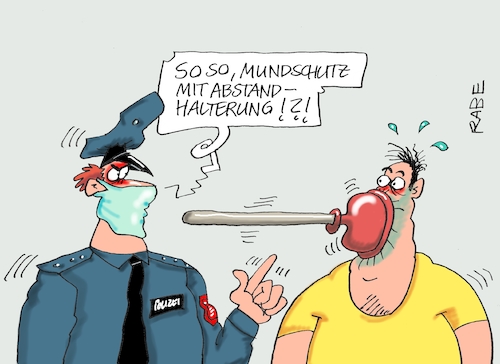 Cartoon: Hundertprozentsicher (medium) by RABE tagged virus,corona,pandemie,coronakrise,rabe,ralf,böhme,cartoon,karikatur,pressezeichnung,farbcartoon,tagescartoon,viren,virenschutz,mundschutz,desinfektion,föderal,föderalismus,ländersache,pömbel,saugvorrichtung,abstandhalten,abstandhalterung,maskenpflicht,polizei,virus,corona,pandemie,coronakrise,rabe,ralf,böhme,cartoon,karikatur,pressezeichnung,farbcartoon,tagescartoon,viren,virenschutz,mundschutz,desinfektion,föderal,föderalismus,ländersache,pömbel,saugvorrichtung,abstandhalten,abstandhalterung,maskenpflicht,polizei