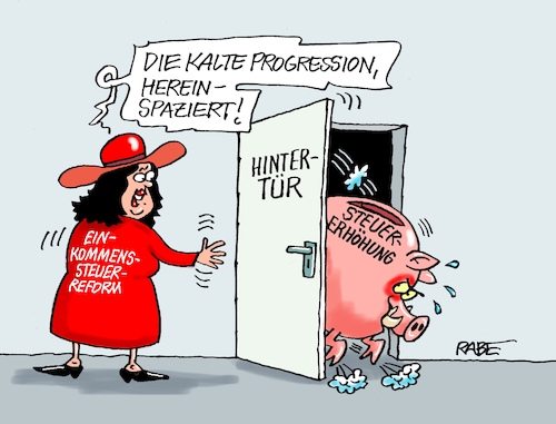 Cartoon: Kalte Progression (medium) by RABE tagged merz,kanzler,koalition,union,spd,klingbeil,cartoon,karikatur,pressezeichnung,farbcartoon,tagescartoon,db,bahn,frühling,frühjahr,frühjahrsputz,ice,zug,blumenkasten,blumenkästen,esc,songcontest,einkommen,einkommenssteuer,einkommenssteuerreform,kritik,beschluss,progression,steuererhöhung,hintertür,betrug,sparschwein,wildsau,merz,kanzler,koalition,union,spd,klingbeil,cartoon,karikatur,pressezeichnung,farbcartoon,tagescartoon,db,bahn,frühling,frühjahr,frühjahrsputz,ice,zug,blumenkasten,blumenkästen,esc,songcontest,einkommen,einkommenssteuer,einkommenssteuerreform,kritik,beschluss,progression,steuererhöhung,hintertür,betrug,sparschwein,wildsau