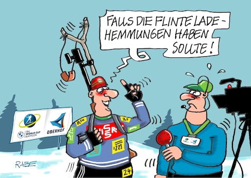 Cartoon: Katapultartiger Sieg (medium) by RABE tagged olympiade,sommerspiele,sport,paris,cartoon,karikatur,pressezeichnung,farbcartoon,tagescartoon,winter,wintersport,biathlon,oberhof,wm,weltmeisterschaft,loipe,katapult,zwille,steinschleuder,kampfrichter,olympiade,sommerspiele,sport,paris,cartoon,karikatur,pressezeichnung,farbcartoon,tagescartoon,winter,wintersport,biathlon,oberhof,wm,weltmeisterschaft,loipe,katapult,zwille,steinschleuder,kampfrichter