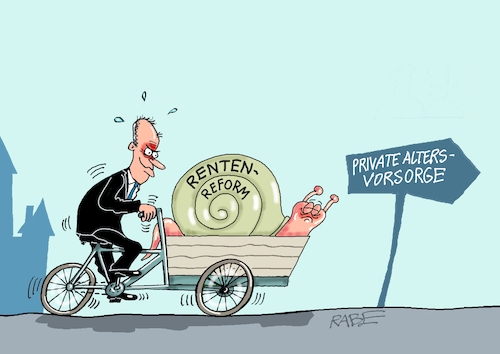 Cartoon: Lastenverteilung (medium) by RABE tagged merz,union,kanzler,fritze,koalition,spd,klingbeil,bundesregierung,rabe,ralf,böhme,cartoon,karikatur,pressezeichnung,farbcartoon,tagescartoon,trump,putin,krisen,tv,nachrichten,waschmaschine,rente,rentner,rentenreform,altersvorsorge,lastenrad,schnecke,merz,union,kanzler,fritze,koalition,spd,klingbeil,bundesregierung,rabe,ralf,böhme,cartoon,karikatur,pressezeichnung,farbcartoon,tagescartoon,trump,putin,krisen,tv,nachrichten,waschmaschine,rente,rentner,rentenreform,altersvorsorge,lastenrad,schnecke