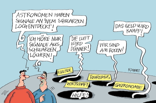 Cartoon: Loch an Loch (medium) by RABE tagged virus,corona,pandemie,coronakrise,rabe,ralf,böhme,cartoon,karikatur,pressezeichnung,farbcartoon,tagescartoon,viren,virenschutz,mundschutz,desinfektion,föderal,föderalismus,ländersache,lockerungen,einbrüche,astronomen,gastronomie,tourismus,kulturbranche,einbußen,abschwung,konjunktur,inflation,rezesion,loch,virus,corona,pandemie,coronakrise,rabe,ralf,böhme,cartoon,karikatur,pressezeichnung,farbcartoon,tagescartoon,viren,virenschutz,mundschutz,desinfektion,föderal,föderalismus,ländersache,lockerungen,einbrüche,astronomen,gastronomie,tourismus,kulturbranche,einbußen,abschwung,konjunktur,inflation,rezesion