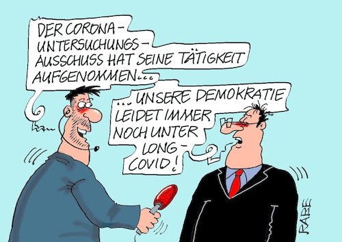 Cartoon: Long Covid (medium) by RABE tagged ampel,ampelregierung,rot,grün,gelb,fdp,spd,grüne,rabe,ralf,böhme,cartoon,karikatur,pressezeichnung,farbcartoon,tagescartoon,inflation,einkommen,rente,rentenpaket,bruch,streit,neuwahlen,corona,covid,longcovid,untersuchungsausschuß,interview,krankheit,virus,arzt,ampel,ampelregierung,rot,grün,gelb,fdp,spd,grüne,rabe,ralf,böhme,cartoon,karikatur,pressezeichnung,farbcartoon,tagescartoon,inflation,einkommen,rente,rentenpaket,bruch,streit,neuwahlen,corona,covid,longcovid,untersuchungsausschuß,interview,krankheit,virus,arzt