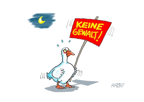 Cartoon: Martinstag (medium) by RABE tagged martin,martinstag,sankt,gans,martinsgans,cartoon,karikatur,ralf,böhme,farbcartoon,pressezeichnung,tagescartoon,angst,gewalt,transparent,martin,martinstag,sankt,gans,martinsgans,cartoon,karikatur,ralf,böhme,farbcartoon,pressezeichnung,tagescartoon,angst,gewalt,transparent