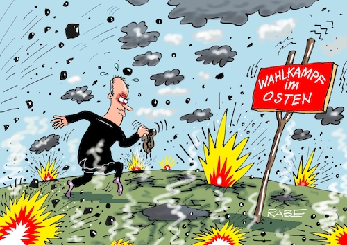 Cartoon: Minenfeld (medium) by RABE tagged merz,kanzler,koalition,union,spd,klingbeil,cartoon,karikatur,pressezeichnung,farbcartoon,tagescartoon,db,bahn,frühling,frühjahr,frühjahrsputz,ice,zug,blumenkasten,blumenkästen,esc,songcontest,wahlkampf,landtagswahl,sachsen,anhalt,osten,schulze,umfragewerte,umfragetief,beliebtheit,sprengkraft,wahlhilfe,mine,minenfeld,reformen,merz,kanzler,koalition,union,spd,klingbeil,cartoon,karikatur,pressezeichnung,farbcartoon,tagescartoon,db,bahn,frühling,frühjahr,frühjahrsputz,ice,zug,blumenkasten,blumenkästen,esc,songcontest,wahlkampf,landtagswahl,sachsen,anhalt,osten,schulze,umfragewerte,umfragetief,beliebtheit,sprengkraft,wahlhilfe,mine,minenfeld,reformen