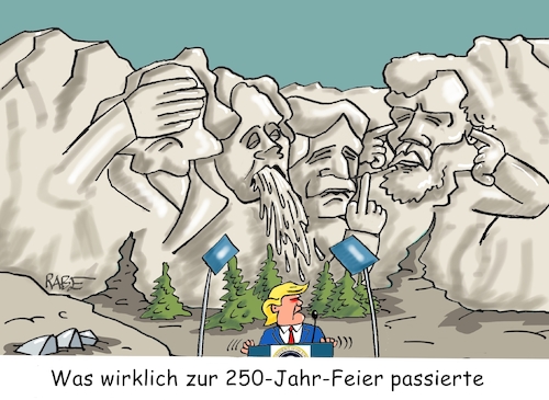 Cartoon: More Mount Rushmore (medium) by RABE tagged trump,donald,präsident,usa,mount,rushmore,rede,feiertag,rabe,ralf,böhme,cartoon,karikatur,pressezeichnung,farbcartoon,tagescartoon,denkmal,eigenlob,lügen,irankrieg,israel,friedensplan,hormus,trump,donald,präsident,usa,mount,rushmore,rede,feiertag,rabe,ralf,böhme,cartoon,karikatur,pressezeichnung,farbcartoon,tagescartoon,denkmal,eigenlob,lügen,irankrieg,israel,friedensplan,hormus