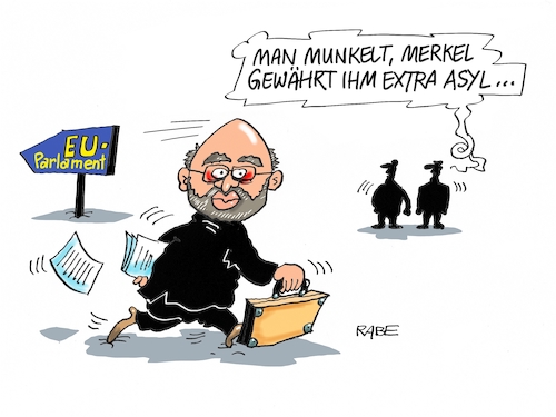 Cartoon: Nochmal Schulz (medium) by RABE tagged martin,schulz,eu,europaparlament,brüssel,vorsitz,abwahl,wechsel,bundespolitik,merkel,asyl,rabe,ralf,böhme,cartoon,karikatur,pressezeichnung,farbcartoon,tagescartoon,gabriel,kanzlerkandidat,aussenminister,martin,schulz,eu,europaparlament,brüssel,vorsitz,abwahl,wechsel,bundespolitik,merkel,asyl,rabe,ralf,böhme,cartoon,karikatur,pressezeichnung,farbcartoon,tagescartoon,gabriel,kanzlerkandidat,aussenminister