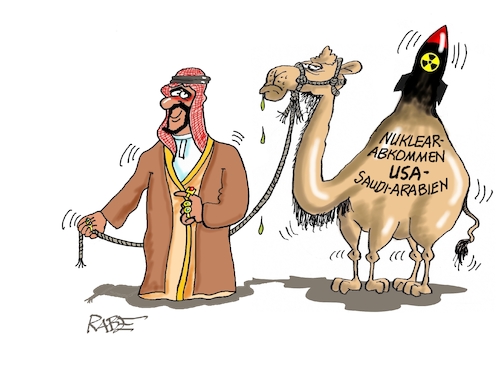 Cartoon: Nuklearabkommen (medium) by RABE tagged trump,donald,präsident,usa,mount,rushmore,rede,feiertag,rabe,ralf,böhme,cartoon,karikatur,pressezeichnung,farbcartoon,tagescartoon,denkmal,eigenlob,lügen,irankrieg,israel,friedensplan,hormus,saudi,arabien,scheich,kamel,dromedar,nuklearwaffen,handelsabkommen,atom,atomwaffen,ölscheich,trump,donald,präsident,usa,mount,rushmore,rede,feiertag,rabe,ralf,böhme,cartoon,karikatur,pressezeichnung,farbcartoon,tagescartoon,denkmal,eigenlob,lügen,irankrieg,israel,friedensplan,hormus,saudi,arabien,scheich,kamel,dromedar,nuklearwaffen,handelsabkommen,atom,atomwaffen,ölscheich