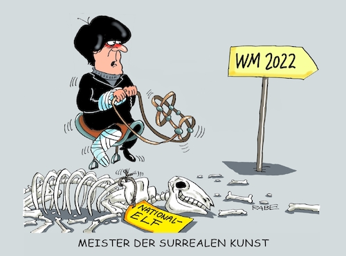 Cartoon: Optimistisches (medium) by RABE tagged fußball,wm,russland,gespenst,bayern,münchen,verletzungen,boateng,robben,rabe,ralf,böhme,cartoon,tagescartoon,farbcartoon,pressezeichnung,deutschland,vorrund,ausscheiden,nationalelf,dfb,bierhoff,jogi,löw,bundestrainer,vertrag,verlängerung,katar,gerippe,gaul,knochen,surrealismus,gipsverband,debakel,sport,moskau,fußball,wm,russland,gespenst,bayern,münchen,verletzungen,boateng,robben,rabe,ralf,böhme,cartoon,tagescartoon,farbcartoon,pressezeichnung,deutschland,vorrund,ausscheiden,nationalelf,dfb,bierhoff,jogi,löw,bundestrainer,vertrag,verlängerung,katar,gerippe,gaul,knochen,surrealismus,gipsverband,debakel,sport,moskau