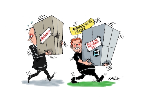 Cartoon: Paketboten (medium) by RABE tagged fußball,nagelsmann,spieler,wm,kader,usa,ball,sport,tor,spielfeld,schiedsrichter,videobeweis,rabe,ralf,böhme,cartoon,karikatur,pressezeichnung,farbcartoon,tagescartoon,hund,bundesliga,ballaballa,merz,reformen,reformpaket,sommerpause,verabschiedung,rente,steuern,übberraschung,überraschungspaket,fußball,nagelsmann,spieler,wm,kader,usa,ball,sport,tor,spielfeld,schiedsrichter,videobeweis,rabe,ralf,böhme,cartoon,karikatur,pressezeichnung,farbcartoon,tagescartoon,hund,bundesliga,ballaballa,merz,reformen,reformpaket,sommerpause,verabschiedung,rente,steuern,übberraschung,überraschungspaket
