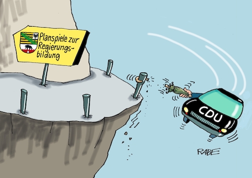 Cartoon: Planspiel (medium) by RABE tagged merz,kanzler,koalition,union,spd,klingbeil,cartoon,karikatur,pressezeichnung,farbcartoon,tagescartoon,db,bahn,frühling,frühjahr,frühjahrsputz,ice,zug,blumenkasten,blumenkästen,esc,songcontest,planspiele,landtagswahl,sachsen,anhalt,afd,reche,siegmund,koalitionsgespräche,bsw,wahlniederlage,kurve,gefälle,abhang,absturz,schirm,griff,abbruch,merz,kanzler,koalition,union,spd,klingbeil,cartoon,karikatur,pressezeichnung,farbcartoon,tagescartoon,db,bahn,frühling,frühjahr,frühjahrsputz,ice,zug,blumenkasten,blumenkästen,esc,songcontest,planspiele,landtagswahl,sachsen,anhalt,afd,reche,siegmund,koalitionsgespräche,bsw,wahlniederlage,kurve,gefälle,abhang,absturz,schirm,griff,abbruch