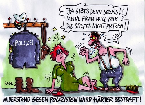 Cartoon: Polizei (medium) by RABE tagged polizei