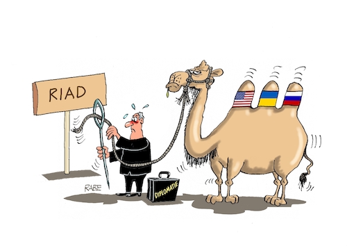 Cartoon: Riad (medium) by RABE tagged donald,trump,kamala,harris,präsidentschaftswahl,usa,wahlkampf,joe,biden,rabe,ralf,böhme,cartoon,karikatur,pressezeichnung,farbcartoon,tagescartoon,mc,donalds,burger,riad,russland,selenskyj,purin,waffenstillstand,frieden,friedensverhandlungen,kamel,höcker,nadelöhr,diplomatie,donald,trump,kamala,harris,präsidentschaftswahl,usa,wahlkampf,joe,biden,rabe,ralf,böhme,cartoon,karikatur,pressezeichnung,farbcartoon,tagescartoon,mc,donalds,burger,riad,russland,selenskyj,purin,waffenstillstand,frieden,friedensverhandlungen,kamel,höcker,nadelöhr,diplomatie