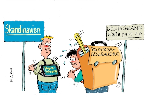 Cartoon: Rücken (medium) by RABE tagged schule,schüler,lehrer,schultafel,schwamm,bildung,digtalpakt,bund,länder,rabe,ralf,böhme,cartoon,karikatur,pressezeichnung,farbcartoon,tagescartoon,abwischer,schulranzen,skandinavien,deutschland,rücken,rückenschmerzen,tablet,digitalisierung,digitalisierungspakt,föderalismus,bildungsföderalismus,schule,schüler,lehrer,schultafel,schwamm,bildung,digtalpakt,bund,länder,rabe,ralf,böhme,cartoon,karikatur,pressezeichnung,farbcartoon,tagescartoon,abwischer,schulranzen,skandinavien,deutschland,rücken,rückenschmerzen,tablet,digitalisierung,digitalisierungspakt,föderalismus,bildungsföderalismus