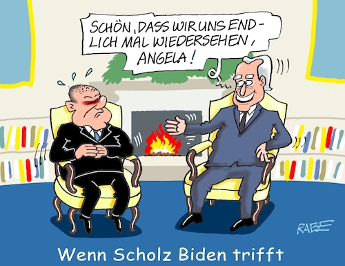 Cartoon: Scholz trifft Biden (medium) by RABE tagged ampelregierung,scholz,spd,grüne,fdp,lindner,kinder,kindergrundsicherung,rabe,ralf,böhme,cartoon,karikatur,pressezeichnung,farbcartoon,tagescartoon,hausmeister,ohren,zähne,usa,washington,staatsbesuch,wiedersehen,joe,biden,trump,demokraten,republikaner,merkel,angela,ukrainehilfen,deutschland,ukrainekrieg,sessel,kamin,feuer,alzheimer,vergesslichkeit,präsidentenwahl,ampelregierung,scholz,spd,grüne,fdp,lindner,kinder,kindergrundsicherung,rabe,ralf,böhme,cartoon,karikatur,pressezeichnung,farbcartoon,tagescartoon,hausmeister,ohren,zähne,usa,washington,staatsbesuch,wiedersehen,joe,biden,trump,demokraten,republikaner,merkel,angela,ukrainehilfen,deutschland,ukrainekrieg,sessel,kamin,feuer,alzheimer,vergesslichkeit,präsidentenwahl