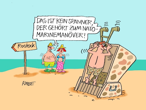 Cartoon: Spannendes (medium) by RABE tagged merz,groko,spd,union,posten,postenvergabe,rabe,ralf,böhme,cartoon,karikatur,pressezeichnung,farbcartoon,tagescartoon,schaufenster,deko,umbau,laden,ladenhüter,regierungsbildung,nato,marine,marinemanöver,ostsee,rostock,strandkorb,fernglas,russland,ukraine,kriegsschiffe,merz,groko,spd,union,posten,postenvergabe,rabe,ralf,böhme,cartoon,karikatur,pressezeichnung,farbcartoon,tagescartoon,schaufenster,deko,umbau,laden,ladenhüter,regierungsbildung,nato,marine,marinemanöver,ostsee,rostock,strandkorb,fernglas,russland,ukraine,kriegsschiffe