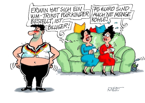 Cartoon: Trikot für Kinder (medium) by RABE tagged fußball,nagelsmann,spieler,wm,kader,usa,ball,sport,tor,spielfeld,schiedsrichter,videobeweis,rabe,ralf,böhme,cartoon,karikatur,pressezeichnung,farbcartoon,tagescartoon,hund,bundesliga,ballaballa,fan,fanshop,trikot,fälschung,made,china,schrift,aufdruck,fußball,nagelsmann,spieler,wm,kader,usa,ball,sport,tor,spielfeld,schiedsrichter,videobeweis,rabe,ralf,böhme,cartoon,karikatur,pressezeichnung,farbcartoon,tagescartoon,hund,bundesliga,ballaballa,fan,fanshop,trikot,fälschung,made,china,schrift,aufdruck