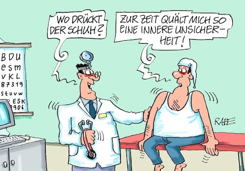 Cartoon: Unsicherheitsfaktor (medium) by RABE tagged ampel,ampelregierung,rot,grün,gelb,fdp,spd,grüne,rabe,ralf,böhme,cartoon,karikatur,pressezeichnung,farbcartoon,tagescartoon,pöbelei,pöbler,bestrafung,regelung,beschimpfung,bundestag,abgeordnete,solingen,messerattentat,messerangriff,sicherheit,unsicherheit,michel,arzt,patient,ampel,ampelregierung,rot,grün,gelb,fdp,spd,grüne,rabe,ralf,böhme,cartoon,karikatur,pressezeichnung,farbcartoon,tagescartoon,pöbelei,pöbler,bestrafung,regelung,beschimpfung,bundestag,abgeordnete,solingen,messerattentat,messerangriff,sicherheit,unsicherheit,michel,arzt,patient