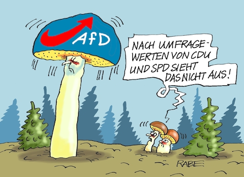 Cartoon: Wachstumsrate (medium) by RABE tagged merz,kanzler,koalition,union,spd,klingbeil,cartoon,karikatur,pressezeichnung,farbcartoon,tagescartoon,db,bahn,frühling,frühjahr,frühjahrsputz,ice,zug,blumenkasten,blumenkästen,esc,songcontest,landtagswahl,sachsen,anhalt,afd,umfragewerte,umfragetief,pilze,wald,merz,kanzler,koalition,union,spd,klingbeil,cartoon,karikatur,pressezeichnung,farbcartoon,tagescartoon,db,bahn,frühling,frühjahr,frühjahrsputz,ice,zug,blumenkasten,blumenkästen,esc,songcontest,landtagswahl,sachsen,anhalt,afd,umfragewerte,umfragetief,pilze,wald