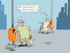 Cartoon: Aktive Rentner (small) by RABE tagged merz,union,kanzler,fritze,koalition,spd,klingbeil,bundesregierung,rabe,ralf,böhme,cartoon,karikatur,pressezeichnung,farbcartoon,tagescartoon,trump,putin,krisen,tv,nachrichten,waschmaschine,rente,rentner,aktivrente,bundestag,beschluss,rentenpaket,leergut,flaschensammler,pfandflasche,mülleimer,armut
