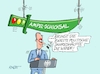 Cartoon: Ampelschicksal (small) by RABE tagged merz,kanzler,koalition,union,spd,klingbeil,cartoon,karikatur,pressezeichnung,farbcartoon,tagescartoon,db,bahn,frühling,frühjahr,frühjahrsputz,ice,zug,blumenkasten,blumenkästen,esc,songcontest,klausur,klausurtagung,neuhardenberg,herbst,reformenherbst,kabinettsklausur,ampel,ampelregierung,grün,rot,gelb,damokles,damoklesschwert,schwert