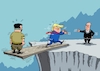 Cartoon: Brettspiele (small) by RABE tagged trump,donald,präsident,usa,mount,rushmore,rede,feiertag,rabe,ralf,böhme,cartoon,karikatur,pressezeichnung,farbcartoon,tagescartoon,denkmal,eigenlob,lügen,irankrieg,israel,friedensplan,hormus,putin,russland,ukraine,ukrainekrieg,selenskyj,waffenlieferung,drohnenabwehr,abgrund,brett,absturz