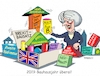 Cartoon: Brexit Bauklötzer (small) by RABE tagged brexit eu insel may britten austritt rabe ralf böhme cartoon karikatur pressezeichnung farbcartoon tagescartoon bauhaus baukasten bauklötzer plan referendum neuwahlen verschiebung