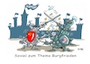 Cartoon: Burgfrieden (small) by RABE tagged trrump,donald,präsident,usa,zoll,strafzoll,cartoon,karikatur,rabe,ralf,böhme,pressezeichnung,farbcartoon,tagescartoon,vatikan,büro,papst,franziskus,tod,sekretär,konklave,selbsternennung,kirche,bischof,china,zollkrieg,handelskrieg,duell,burg,burgfrieden,ritter,rüstung,schwert,streitkolben