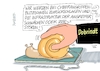 Cartoon: Cyberattacken (small) by RABE tagged merz,kanzler,koalition,union,spd,klingbeil,cartoon,karikatur,pressezeichnung,farbcartoon,tagescartoon,bürokratie,verwaltung,beamte,modernisierung,monster,drachen,schwert,holzschwert,nägel,säge,dobrindt,csu,innenminister,cyberattacke,cyberangriff,hacker,angreifer,infrastruktur,mousepad,maus,schnecke