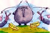 Cartoon: Dickhäuter (small) by RABE tagged merkel,kanzlerin,cdu,bundesregierung,elefant,dickhaut,rüsseltier,mexiko,karsruhe,urteil,bundesverfassungsgericht,parlament,bundestag,gesetze,eu,euro,eurokrise,rettungsschirm,fiskalpakt,schuldenschnitt,steinschleuder,katapult,barroso,elefantenkuh,gipfel,gi