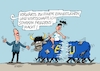 Cartoon: EU zerrissen (small) by RABE tagged merz,union,kanzler,fritze,koalition,spd,klingbeil,bundesregierung,rabe,ralf,böhme,cartoon,karikatur,pressezeichnung,farbcartoon,tagescartoon,trump,putin,krisen,tv,nachrichten,waschmaschine,eu,europa,brüssel,stier,verkleidung,macht,friedensmacht,wirtschaftsmacht,ukrainekrieg,einigkeit