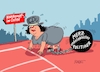 Cartoon: Fußgefesselt (small) by RABE tagged merz,kanzler,koalition,union,spd,klingbeil,cartoon,karikatur,pressezeichnung,farbcartoon,tagescartoon,db,bahn,frühling,frühjahr,frühjahrsputz,ice,zug,blumenkasten,blumenkästen,esc,songcontest,fußfessel,start,aschenbahn,wahlkampf,osten,sachsen,anhalt,umfragewerte,umfragetief,unbeliebtheit,wahlkämpfer