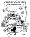 Cartoon: Katerfrühstück (small) by RABE tagged silvester neujahr jahreswechsel betrunken alkohol katerfrühstück maus katze euro sterne messer gabel wein schnaps