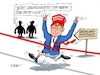 Cartoon: Linientreu (small) by RABE tagged trump,präsident,usa,donald,einmarsch,erstürmung,cartoon,karikatur,pressezeichnung,rabe,ralf,böhme,farbcartoon,tagescartoon,venezuela,südamerika,maduro,regimewechsel,weltordnung,kongress,völkerrecht,grönland,okkupation,einnahme,waffengewalt,grönlandansprüche,zieleinlauf,zielband,bodenschätze,stützpunkt