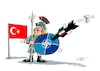 Cartoon: NATO Beschuss (small) by RABE tagged merz,kanzler,koalition,union,spd,klingbeil,cartoon,karikatur,pressezeichnung,farbcartoon,tagescartoon,bürokratie,verwaltung,beamte,modernisierung,monster,drachen,schwert,holzschwert,nägel,säge,trump,usa,israel,iran,irankonflikt,türkei,beschuss,rakete,provokation,schild,speer
