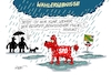 Cartoon: Pudelnaß (small) by RABE tagged merz,kanzler,koalition,union,spd,klingbeil,cartoon,karikatur,pressezeichnung,farbcartoon,tagescartoon,db,bahn,frühling,frühjahr,frühjahrsputz,ice,zug,blumenkasten,blumenkästen,esc,songcontest,landtagswahl,sachsen,anhalt,afd,rechte,wahlsieg,wahlniederlage,umfragewerte,regenschauer,nässe,pfützen,pudel,hund,sozialdemokraten