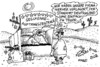Cartoon: Standort Deutschland (small) by RABE tagged weihnachten,weihnachtsmann,wunschzettel,auftragszentrale,geschenke,bescherung,wüste,euro,wirtschaftsstandort,geschenkesack,firma,gewinn,auslagerung