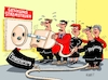 Cartoon: Stromsteuer (small) by RABE tagged merz,union,kanzler,fritze,koalition,spd,klingbeil,bundesregierung,rabe,ralf,böhme,cartoon,karikatur,pressezeichnung,farbcartoon,tagescartoon,trump,putin,krisen,tv,nachrichten,strom,stromkosten,stromsteuer,senkung,stromsteuersenkung,wahlversprächen,wähler,industrie,lösung,groko,stecker,steckdose,kabel