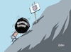 Cartoon: Sysiphus (small) by RABE tagged landtagswahl,thüringen,septemper,cdu,afd,mario,voigt,bernd,höcke,tv,duell,fernsehduell,rabe,ralf,böhme,cartoon,karikatur,pressezeichnung,farbcartoon,tagescartoon,sachsen,wechselwähler,kugel,stein,koalition,koalitionsbildung,berg,sysiphus,sysiphos