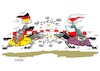 Cartoon: Turnierweise (small) by RABE tagged merz,union,kanzler,fritze,koalition,spd,klingbeil,bundesregierung,rabe,ralf,böhme,cartoon,karikatur,pressezeichnung,farbcartoon,tagescartoon,trump,putin,krisen,tv,nachrichten,dobrindt,innenminister,polen,tusk,grenze,schlagbaum,zurückweisung,migranten,grenzkontrolle,ritter,reiter,turnier,lanze,rüstung,eu