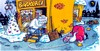 Cartoon: Weihnachtsrausch ll (small) by RABE tagged weihnachten,weihnachtsmann,geschenke,geschenkesack,plätzchen,lebkuchen,bäckerei,elisen,zucker,puderzucker,schnupfen,strich,drogen,reinziehen,nase,hanf,lsd,rauschgift,kanabis,crystal,tüte,rabe,ralf,böhme,karikatur,cartoon,weihnachtsbaum,christkind,baumschm