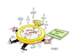 Cartoon: Zeitreform (small) by RABE tagged merz,union,kanzler,fritze,koalition,spd,klingbeil,bundesregierung,rabe,ralf,böhme,cartoon,karikatur,pressezeichnung,farbcartoon,tagescartoon,trump,putin,krisen,tv,nachrichten,waschmaschine,herbst,reformen,winterzeit,zeitumstellung,taschuhr,uhr
