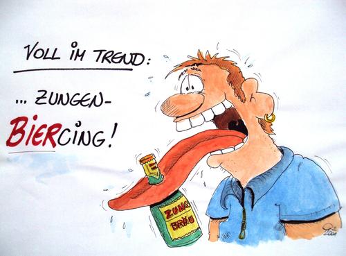 Cartoon: BierCing (medium) by erix tagged piercing