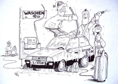 Cartoon: Waschstrasse (medium) by erix tagged winter